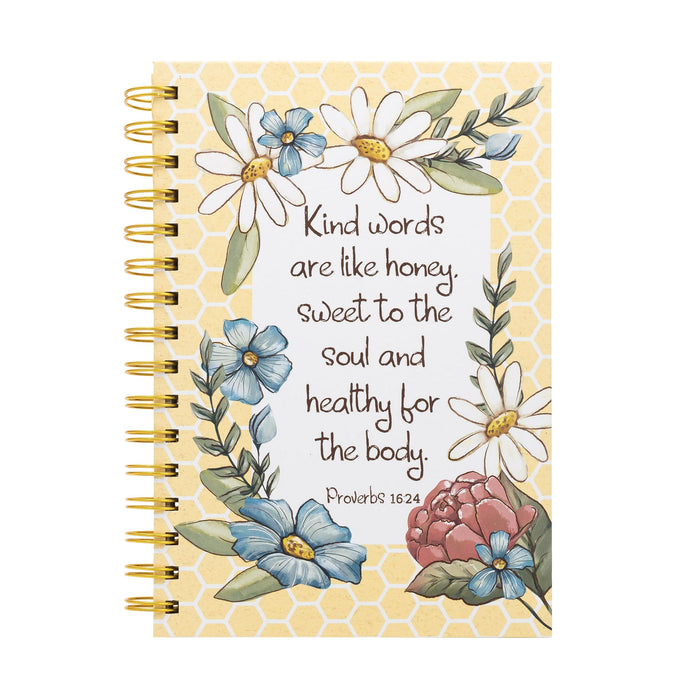 Guided Journal Kind Words Yellow Wirebound (05/25)