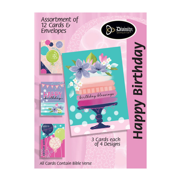 GC: Boxed Happy Birthday Pink Birthday Cake 