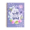 Journal It Is Well with My Soul Purple Wirebound (08/25)