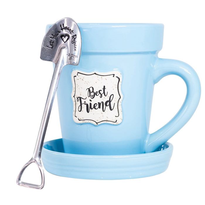 Flower Pot Mug Best Friend Light Blue (05/25) 