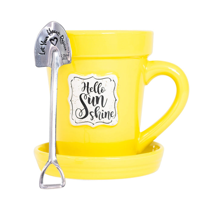 Flower Pot Mug Hello Sunshine Yellow (05/25)   