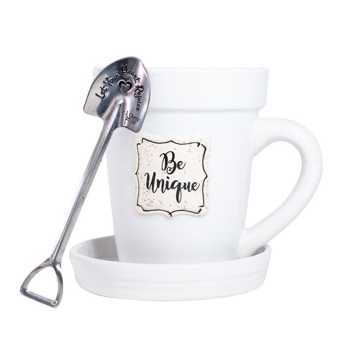 Flower Pot Mug Be Unique White