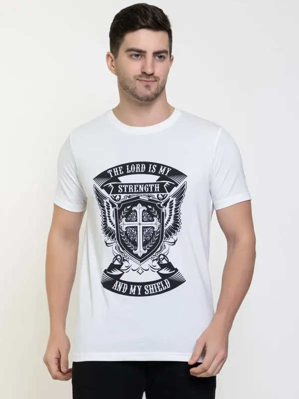 Tshirt Strength & Shield White 2XL 