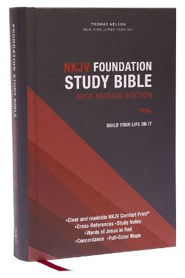 NKJV Foundation Study Bible, Wide-Margin, Black Hardcover, Red Letter 