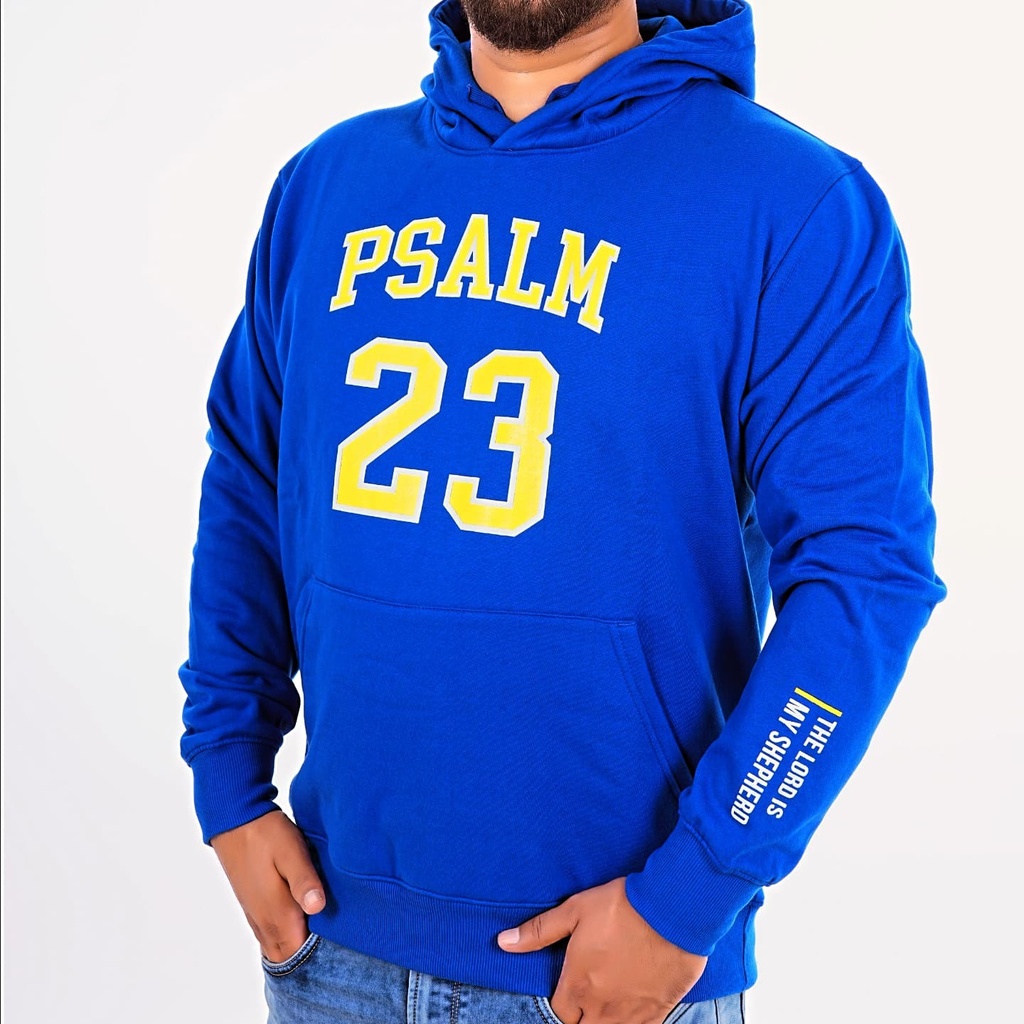Hoodie Psalm 23 Blue Med