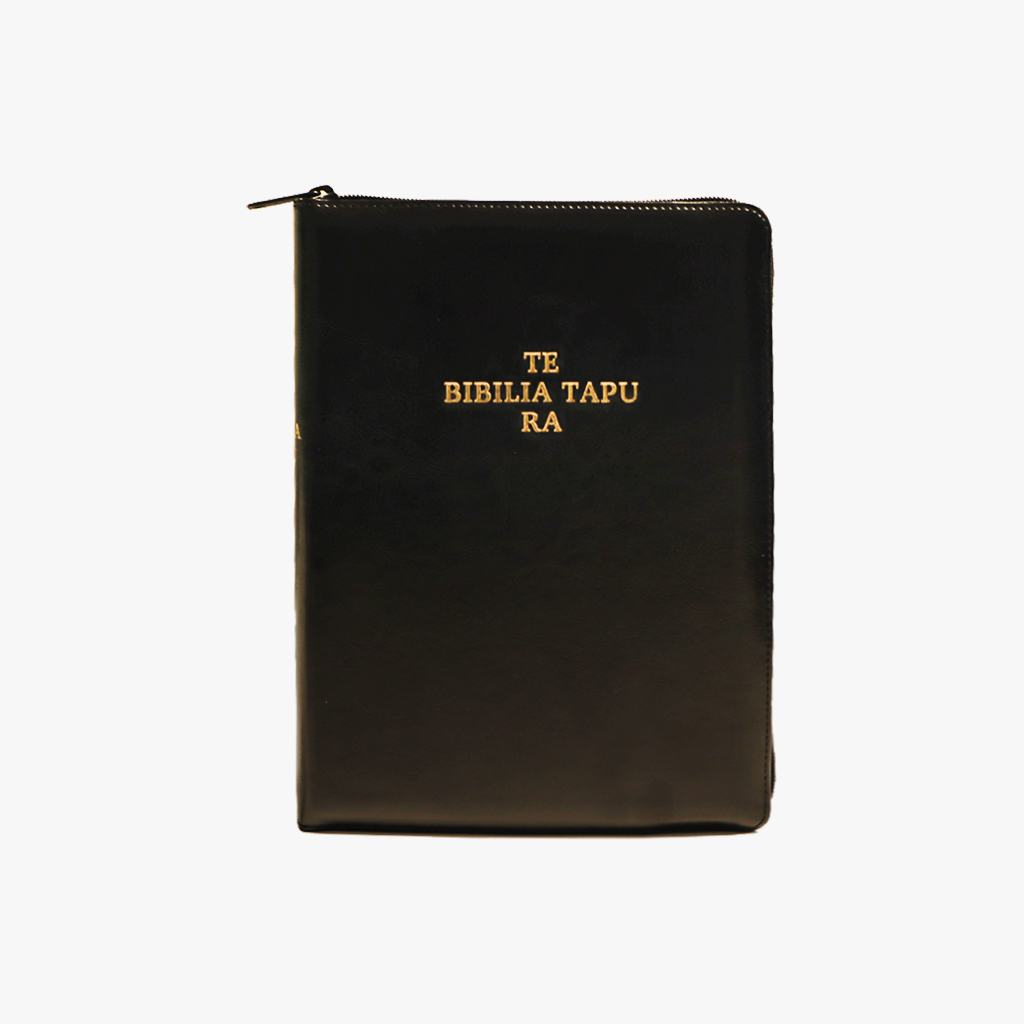 Cook Island Māori Bible Reformatted Black Imitation Leather Zipped (2025)