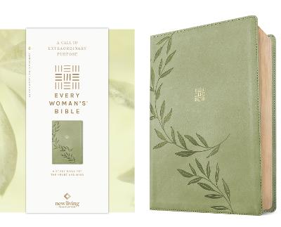 NLT Every Woman’s Bible, Filament Enabled (LeatherLike, Olive Branch Green, Red Letter) 
