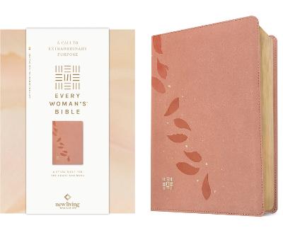 NLT Every Woman’s Bible, Filament Enabled (LeatherLike, Pink Petals, Red Letter) 