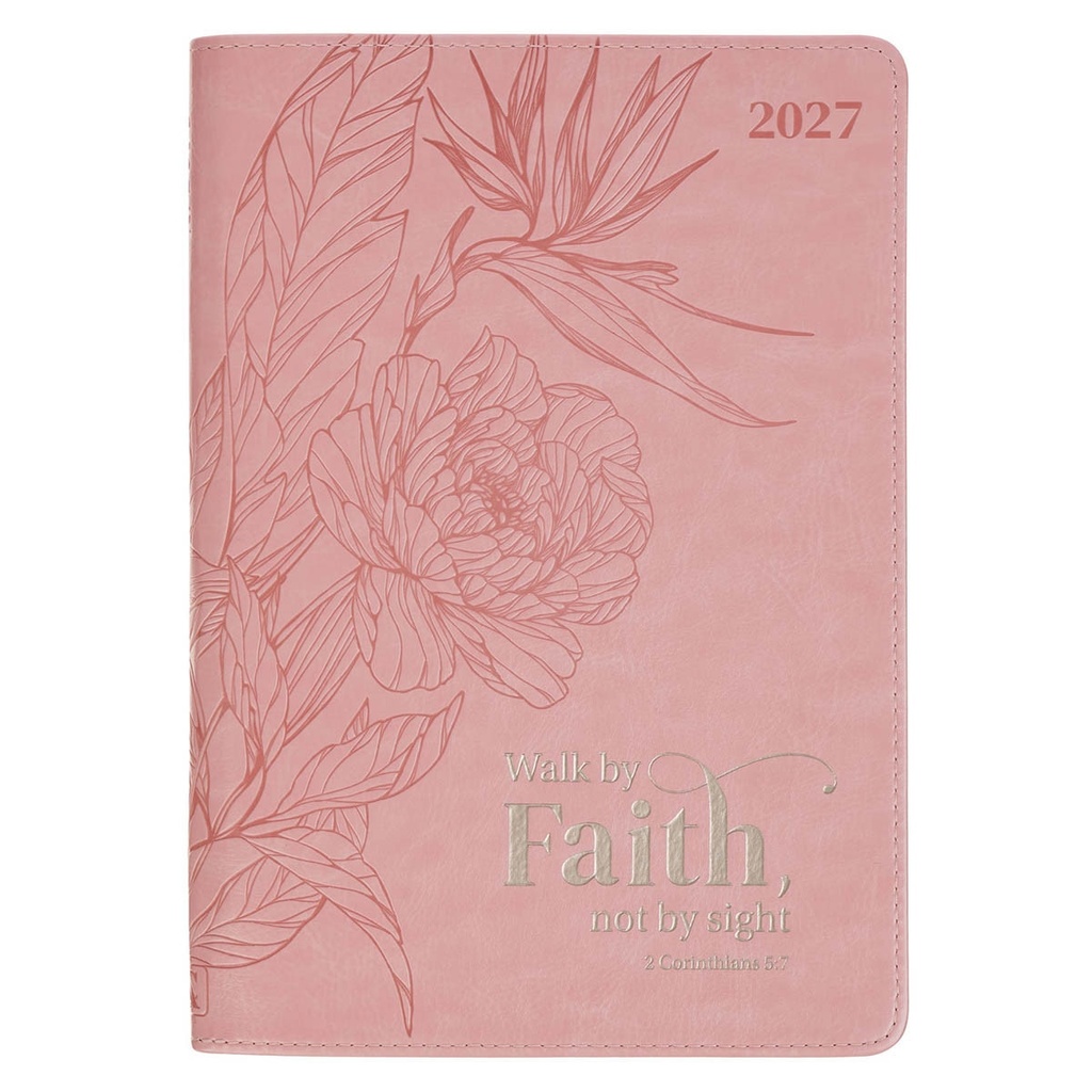 2027 Executive Planner Walk By Faith Pink Zip 