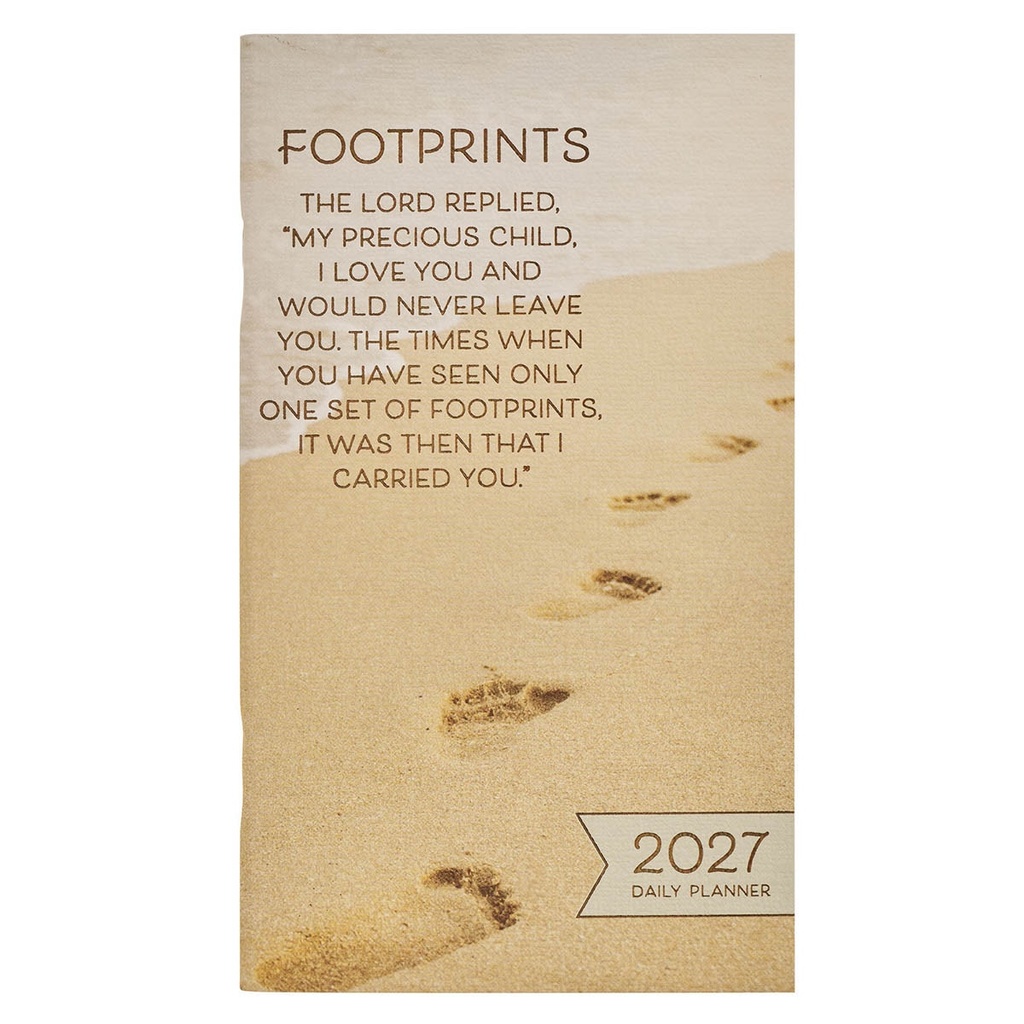 2027 Small 24 Month Daily Planner Footprints 