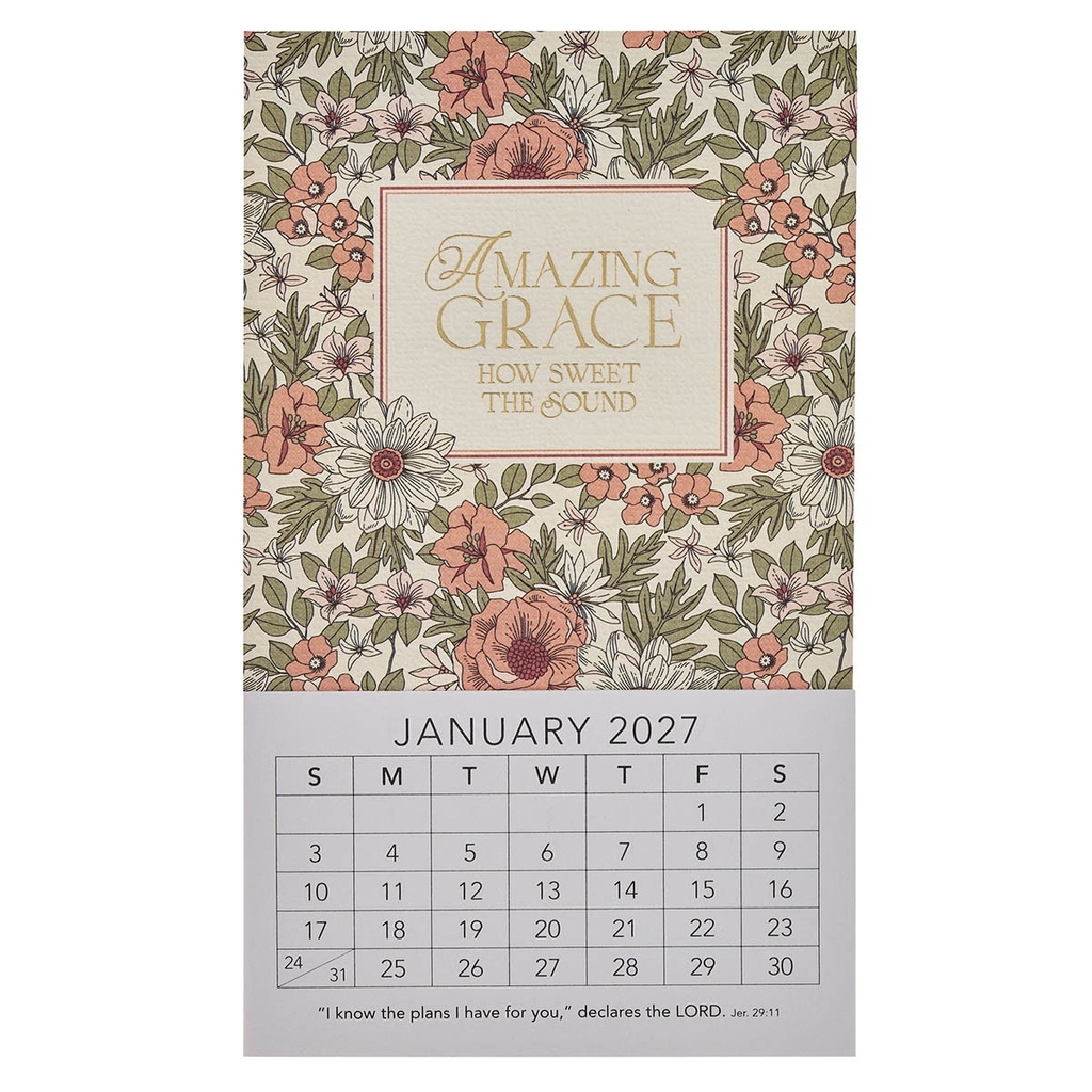 2027 Mini Magnetic Calendar Amazing Grace 