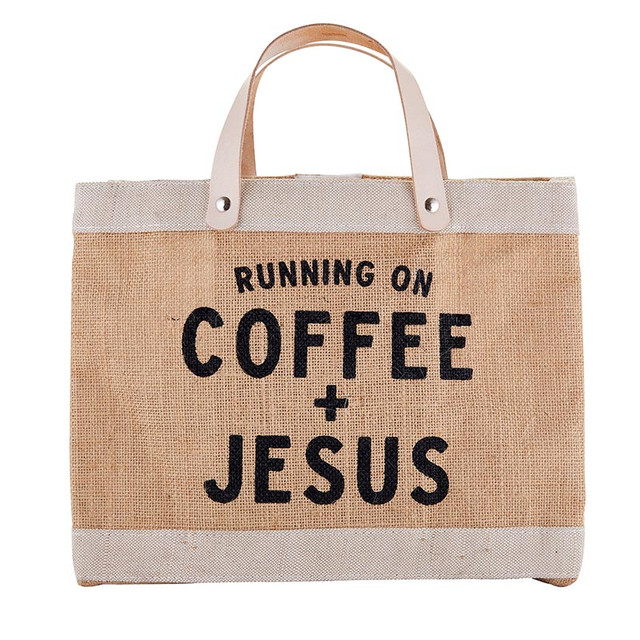 Farmers Market Mini Tote Bag Coffee & Jesus (03/26)