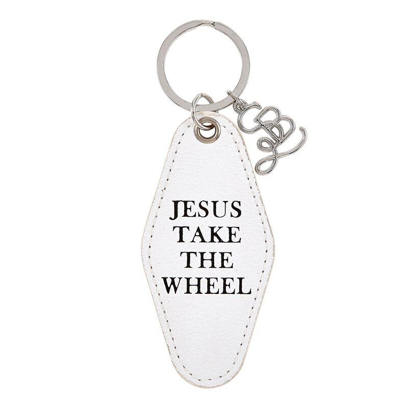 Keyring Jesus Take The Wheel Leather Motel (03/26)