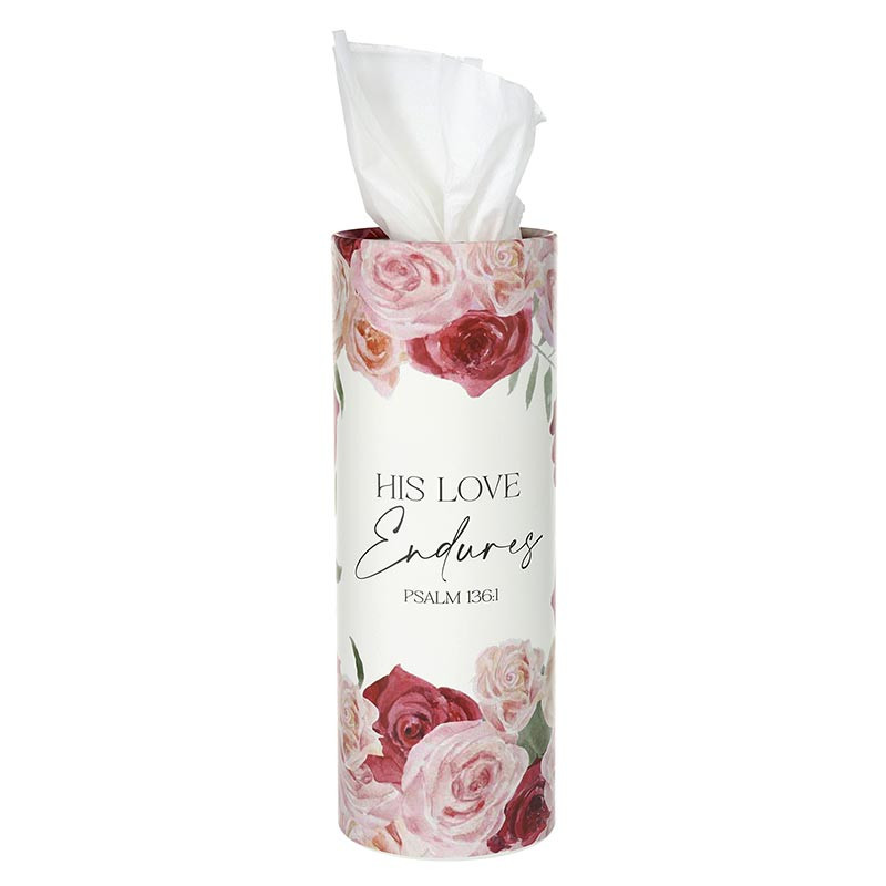 Travel Tissues His Love Endures Pink Roses (03/26)