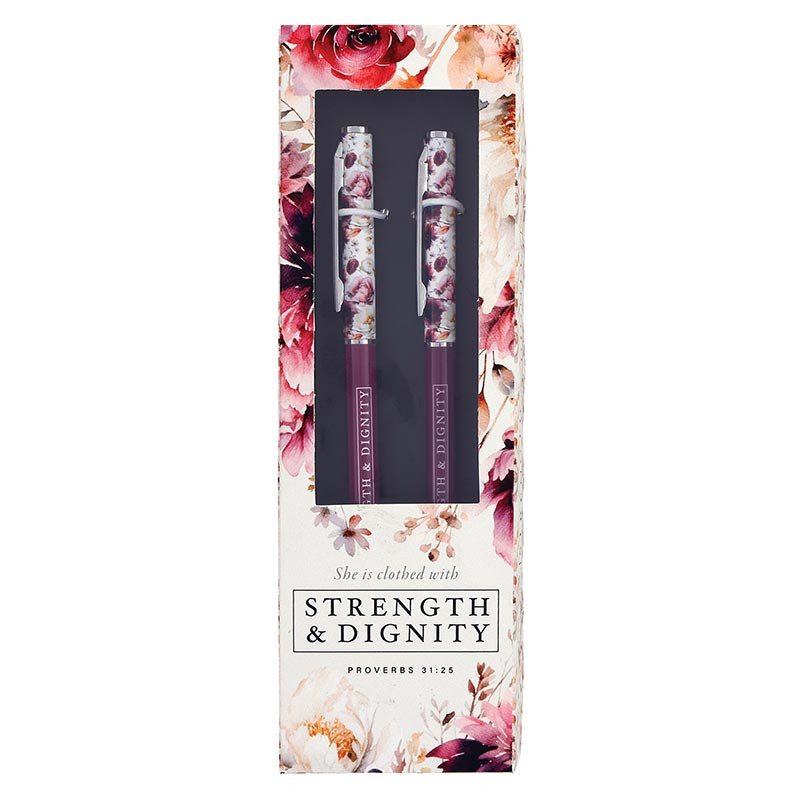 Pen Set Strength & Dignity Floral 2 Pack (03/26)