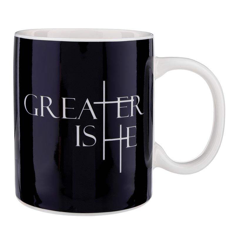 Mug Greater Is He Black (03/26)