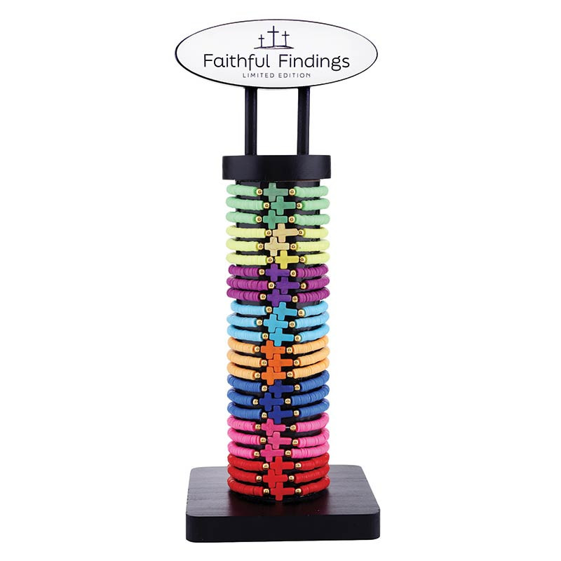 Ceramic Elastic Bracelet Filled Display 24 Pieces (03/26)
