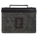 Bible Case Large I Know the Plans Black Floral Fashion