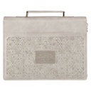 Bible Case Large My Grace Is Sufficient Wildflower Taupe