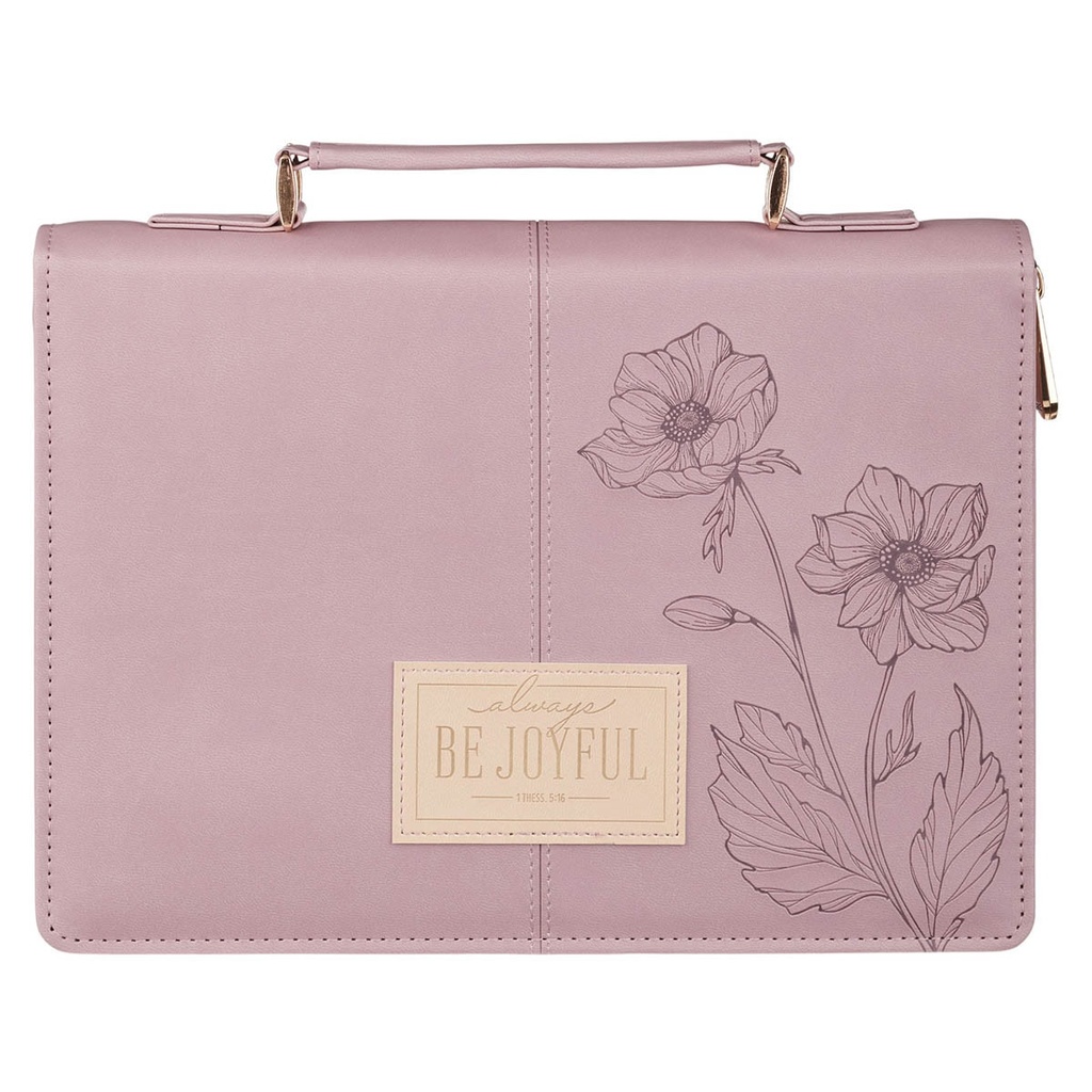 Bible Case Large Be Joyful Fashion Dusty Mauve 