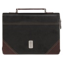 Bible Case Large Pursue Righteousness Black/Walnut Brown
