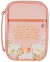 Bible Case Medium Trust In The Lord Peach Floral