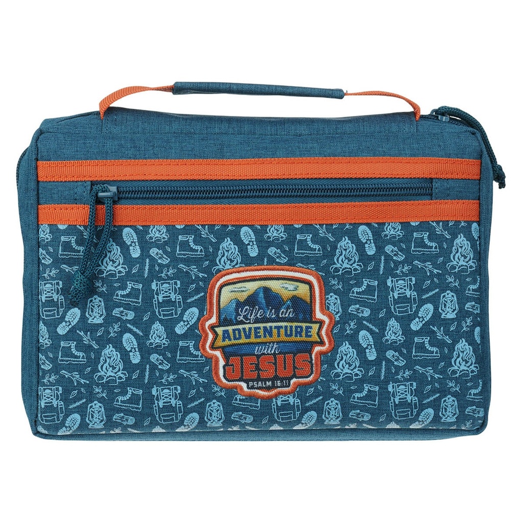 Bible Case Small Adventure with Jesus Teal/Orange