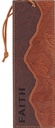Pagemarker Faith Can Move Mountains Brown Faux Leather