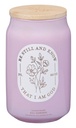 Glass Candle w/ Bamboo Lid Be Still and Know Ps. 46:10