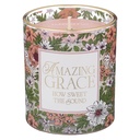 Glass Candle Amazing Grace Rainwater and Lily Scented