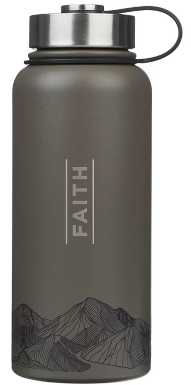 Water Bottle Faith Dusty Brown Stainless Steel
