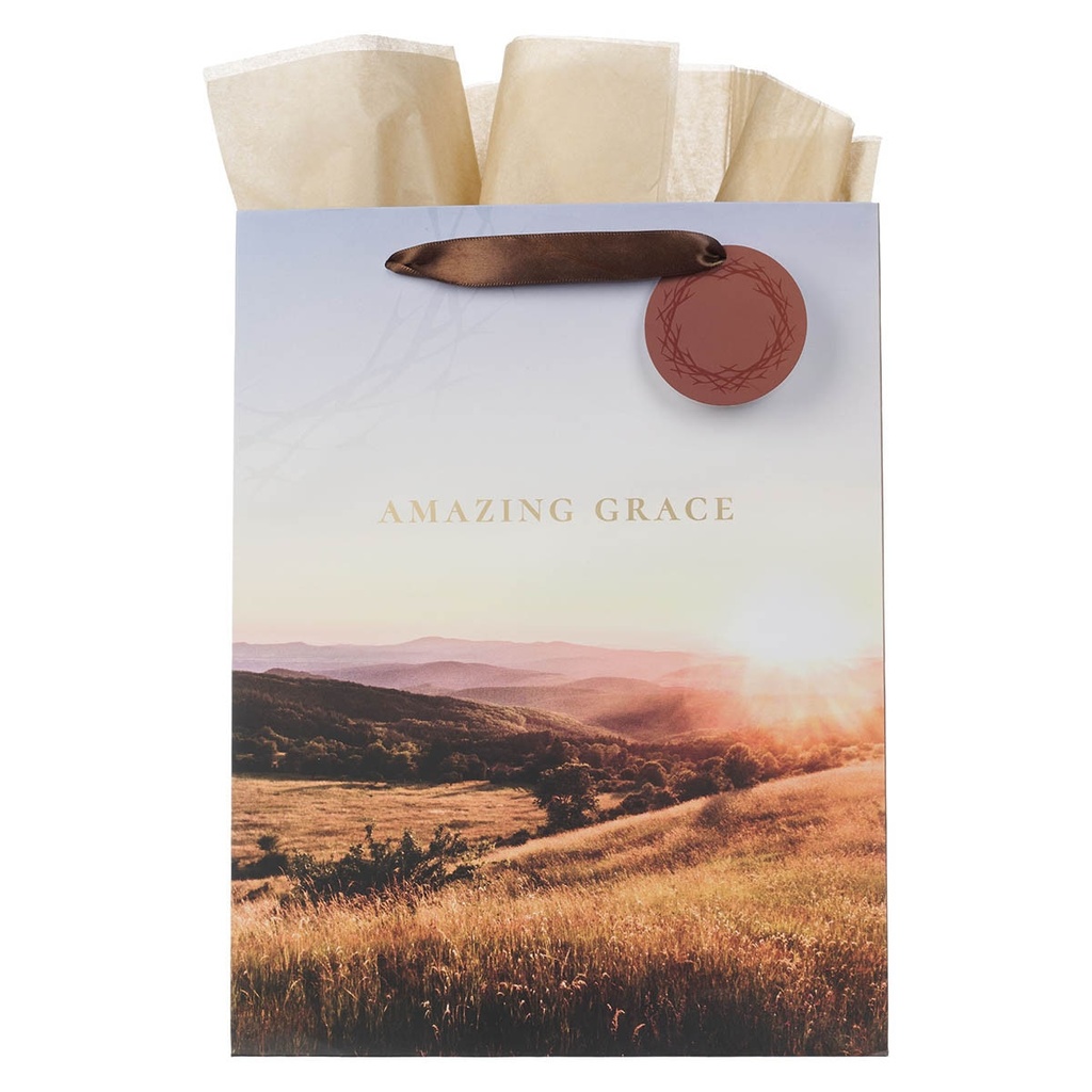 Gift Bag Large Portrait Amazing Grace Crown of Thorns