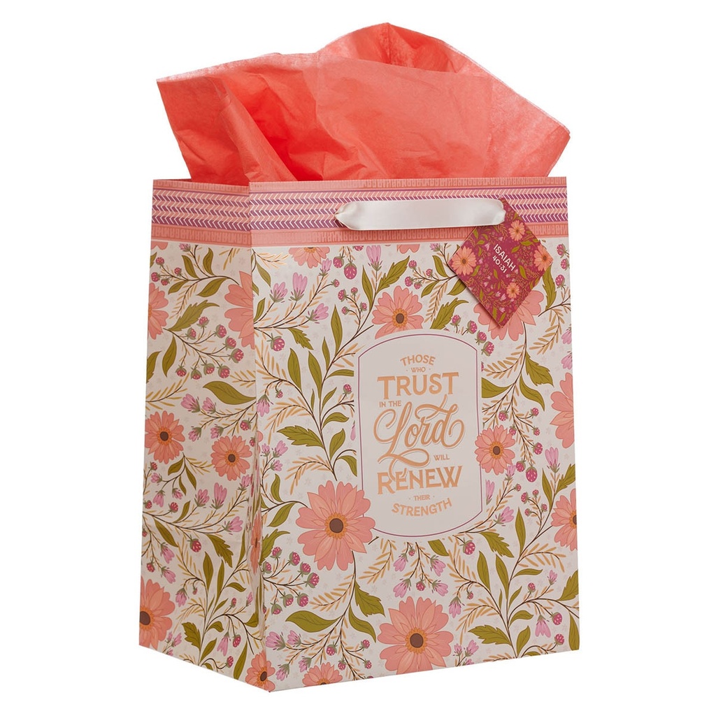 Gift Bag LG Portrait  Those Who Trust In The Lord Isa. 40:31