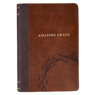 Journal Amazing Grace Brown Crown of Thorns Classic Faux Leather