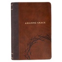 Journal Amazing Grace Brown Crown of Thorns Classic Faux Leather