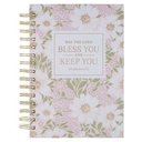 Journal Spiral Pink Floral Bless You And Keep You Num. 6:24