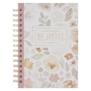 Journal Spiral Dusty Mauve Floral Be Joyful 1 Thess. 5:16