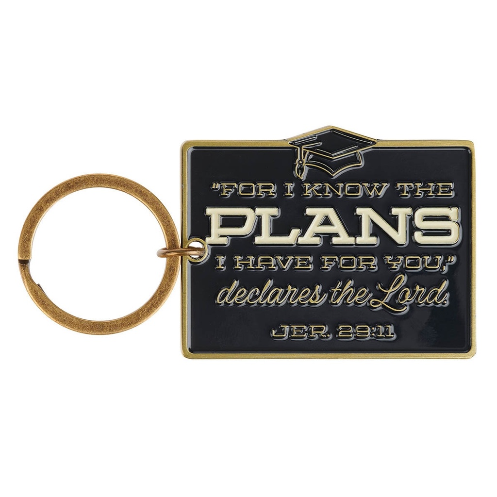 Keyring in Tin For I Know The Plans Jer. 29:11