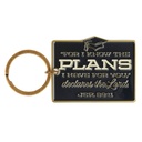 Keyring in Tin For I Know The Plans Jer. 29:11