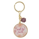 Keyring Pink Walk By Faith 2 Cor. 5:7