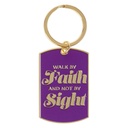 Keyring Purple Walk By Faith 2 Cor. 5:7