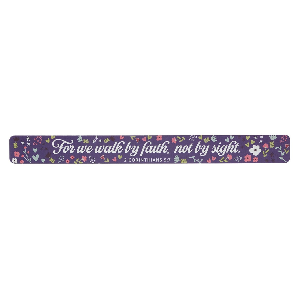 Magnetic Strip We Walk By Faith Purple Large