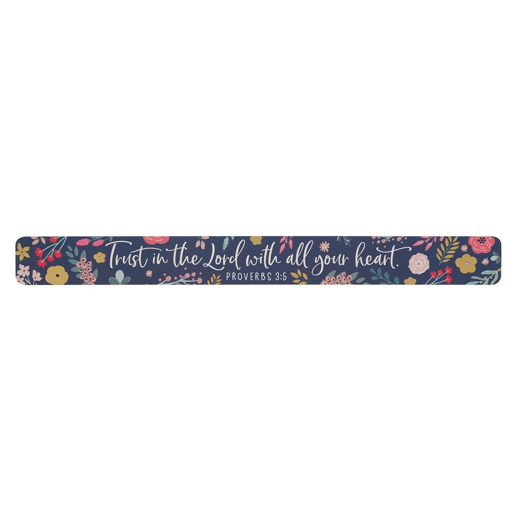 Magnetic Strip Trust In The Lord Purple Floral Large