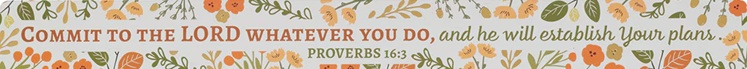 Magnetic Strip Commit To The Lord Orange Floral Large