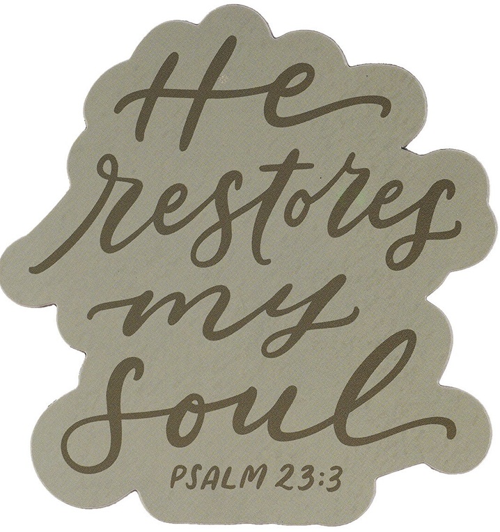Magnet He Restores My Soul Green