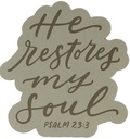 Magnet He Restores My Soul Green
