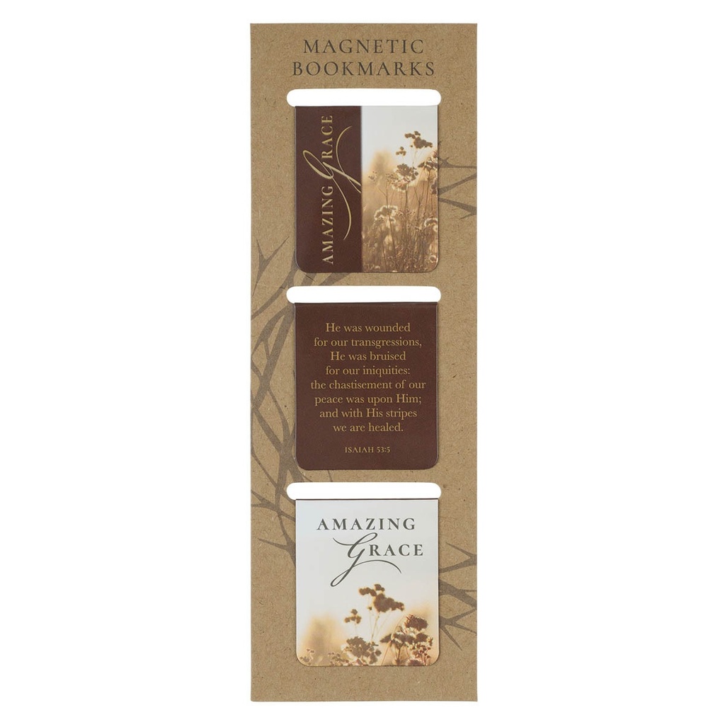 Magnetic Bookmark Set Amazing Grace Isa. 53:5