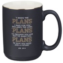 Mug The Plans Modern Blue Grid 