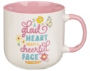 Mug Pink A Glad Heart Makes A Cheerful Face Prov. 15:13