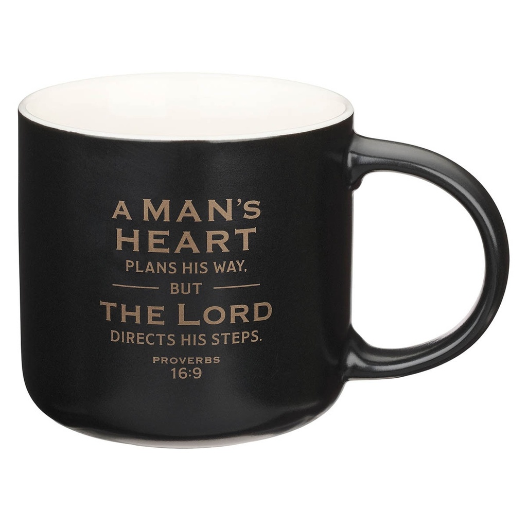 Mug Black A Man's Heart Plans His Way Prov. 16:9